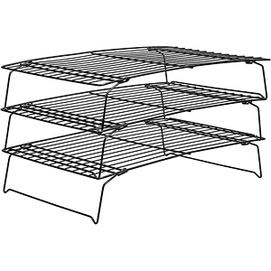 save space 3 tier metal stackable nonstick stainless steel baking cooling rack for kitchen