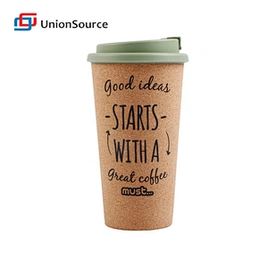 custom logo 450ml takeaway pp plastic reusable coffee cup with cork lid