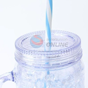 Chinese Manufacturers Frosty Freezer Mug Ice Beer Yh-Bb Gel Tumbler Glass Bottle Cup With Straw And Lid