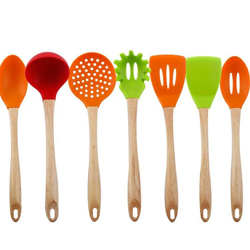 Unionsource Hot sale translucent safe environment friendly food grade natural silicone home kitchen tool set