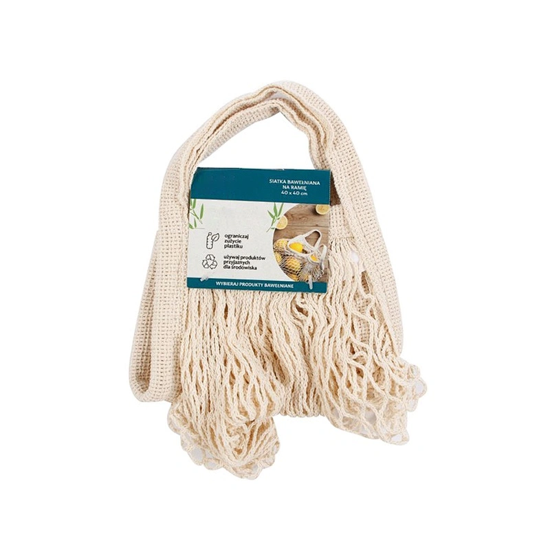 Custom washable reusable eco organic cotton string net mesh tote fruit grocery shopping bags