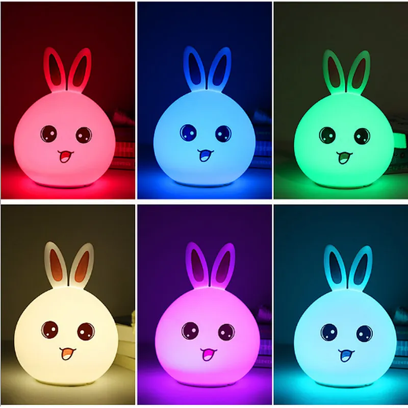 Union Source Mini Kid Baby Outlet Portable  Small  Child Bedroom Usb Rechargeable LED carton shape Night Light