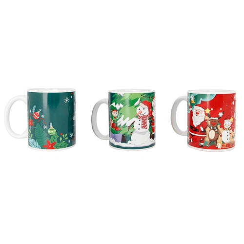 Wholesale multifunctional mugs Christmas pattern ceramic coffee mug for hosehold and hotel