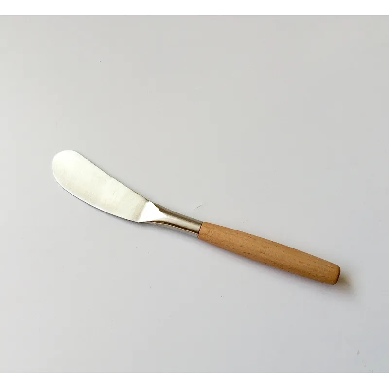 Unionsource 3 Pieces Kitchen Tool Stainless Cheese Spreader Knife Set With Bamboo Handle