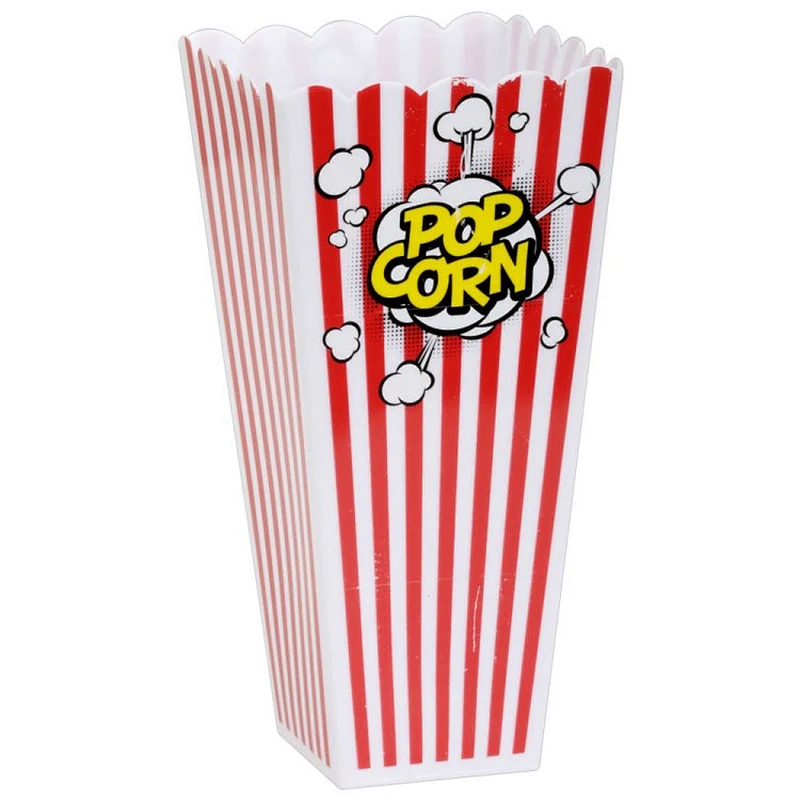 High Quality Customized Logo Plastic Popcorn Bucket And Plastic Popcorn Box