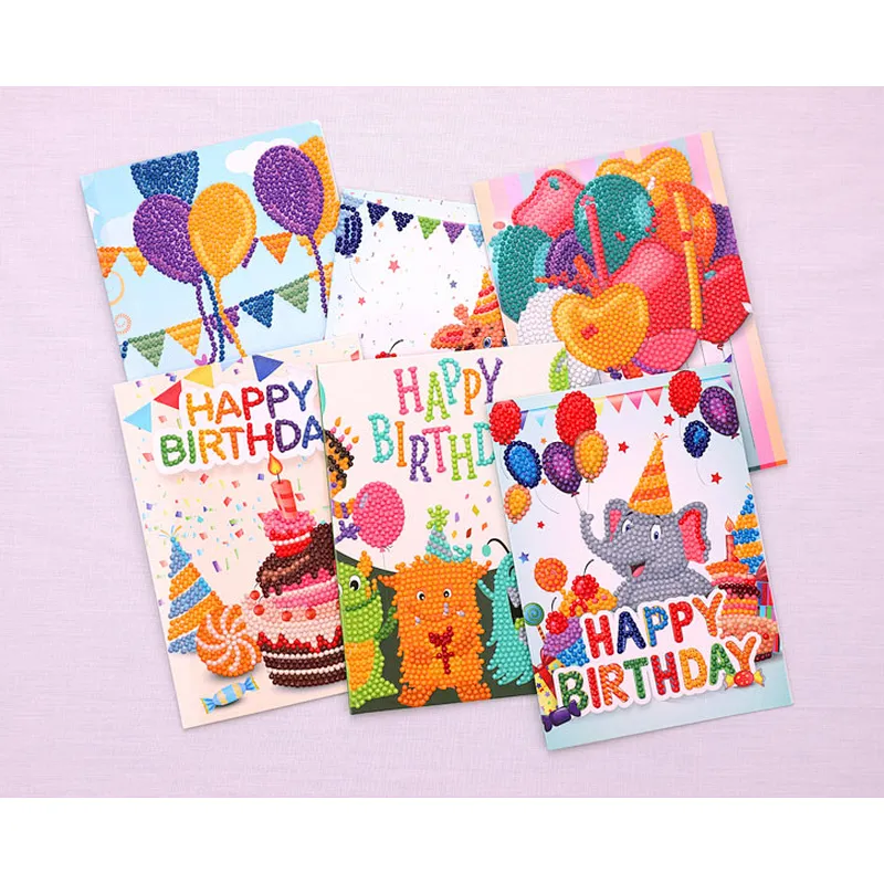 Sellers Union Hot selling design eco-friendly natural 5d diy diamond painting christmas greeting cards for gifts