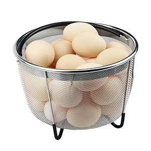 stainless steel steamer basket with Silicone Handle