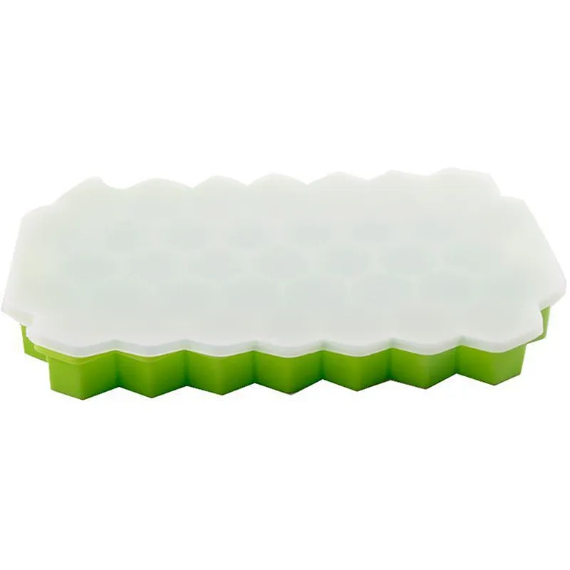 Union Source New Eco-Friendly  Reusable Food Grade DIY  Colorful Kitchen  Ice Cube Mold  With Lid