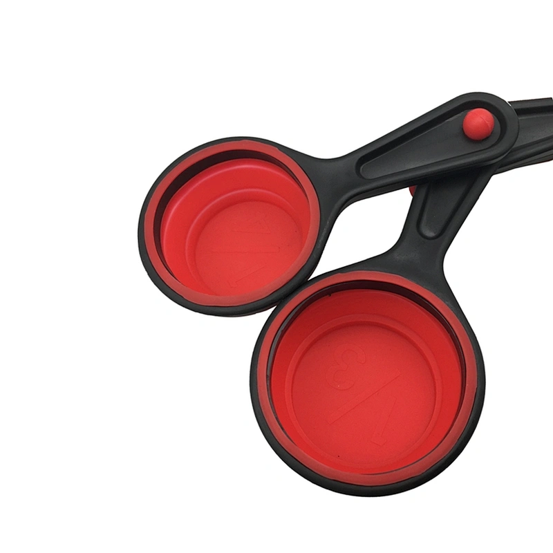 4 piece custom collapsible silicone measuring cups