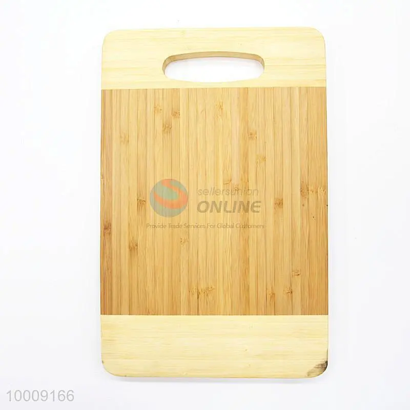 Multipurpose household square kitchen wooden chopping board bamboo cutting board With Oval Hole