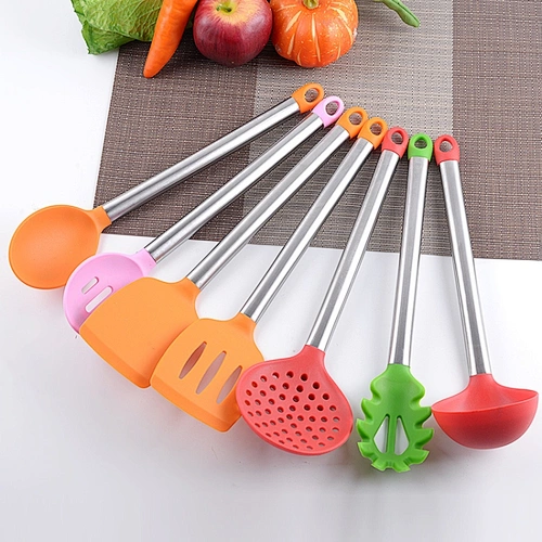 Kitchen tools 7PCS stainless steel nylon silicone cooking utensils