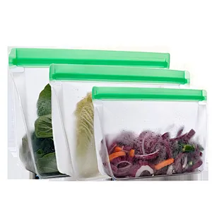 Unionsource Hot Selling Biodegradable PEVA Food Storage Bag Stand Up Reusable Food Bag