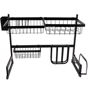 Union Source Stainless Steel 2 Ties Storage Holders Racks Kitchen Accessories Drying Storage Rack Over Sink