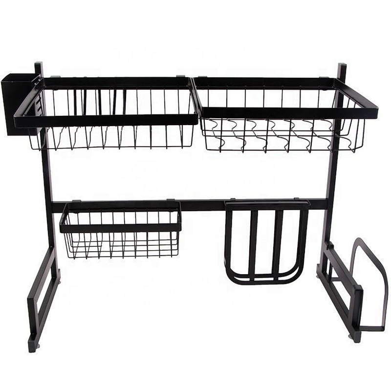 Union Source Stainless Steel 2 Ties Storage Holders Racks Kitchen Accessories Drying Storage Rack Over Sink