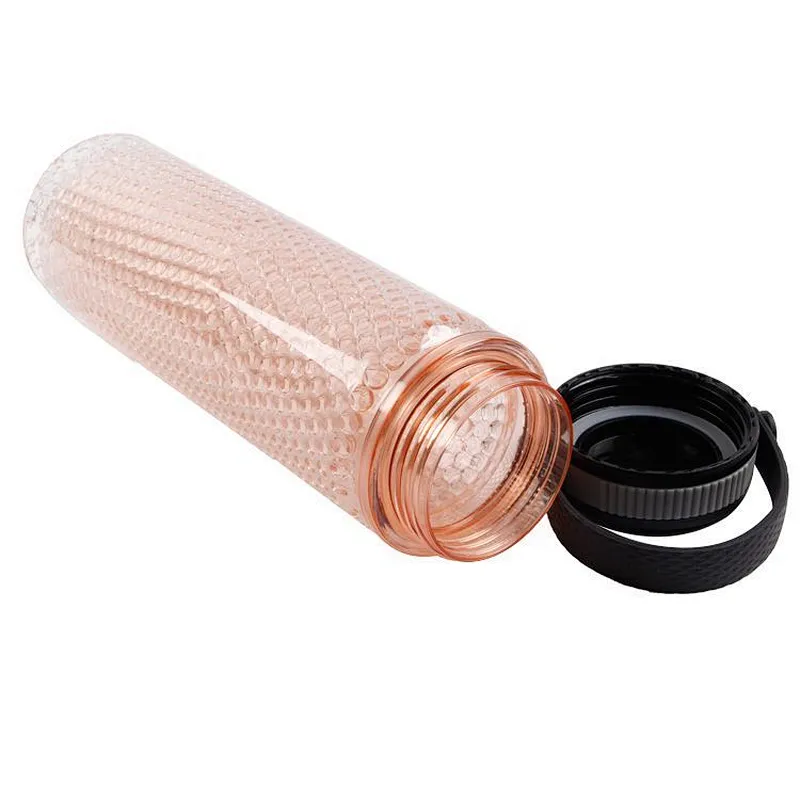 Chinese Supplier 2020 Outdoor travel Double Wall Ice cooling Tritan insulated Plastic drinking Water Bottle