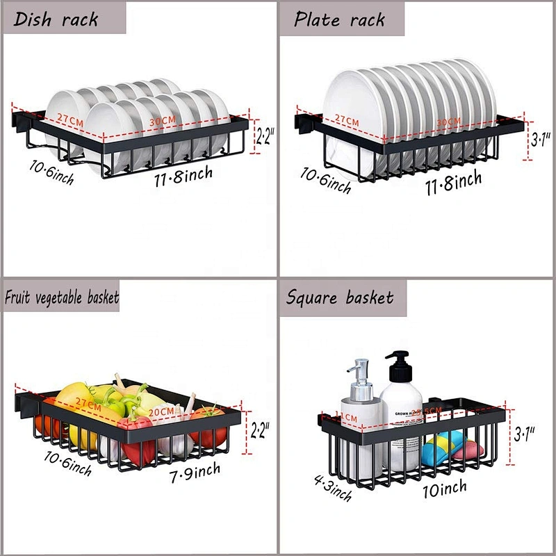 Union Source Stainless Steel 2 Ties Storage Holders Racks Kitchen Accessories Drying Storage Rack Over Sink
