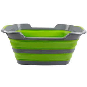 Union Source Large washing clothing plastic folding collapsable dirty storage laundry  basket