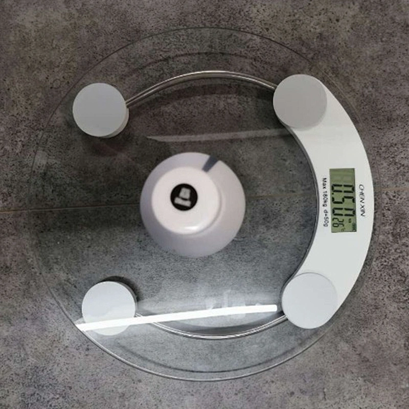 2020 new custom display tempered transparent glass household electronic body weight bathroom weighting scale