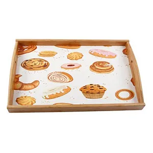 Kitchen and Dining Breakfast bamboo food serving tray