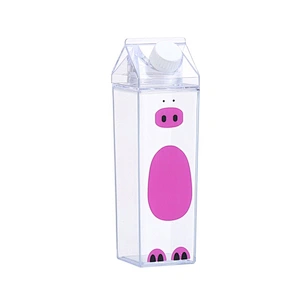 Union Source high quality wholesale new design 500ML BPA Free Square shape milk juice box bottle plastic