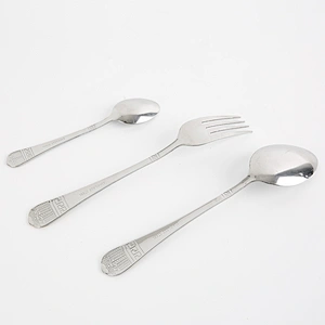 hot sale low cheap gold Print wedding tableware set stainless steel cutlery flatware set for Home Wedding