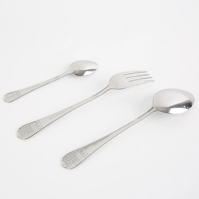 hot sale low cheap gold Print wedding tableware set stainless steel cutlery flatware set for Home Wedding
