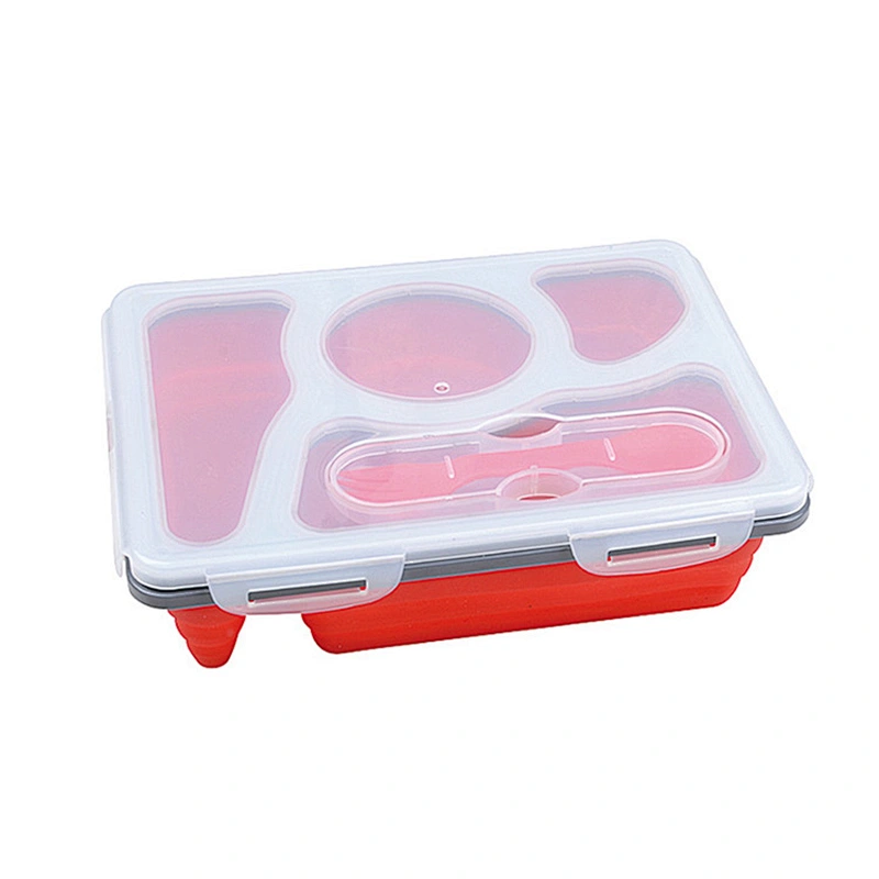 Factory Price New Design Collapsible Silicone Thermal Lunch Boxes Bento Lunch Box