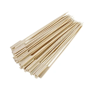 Union Source Eco-friendly High Quality Flat wooden thin Bamboo Skewers sticks