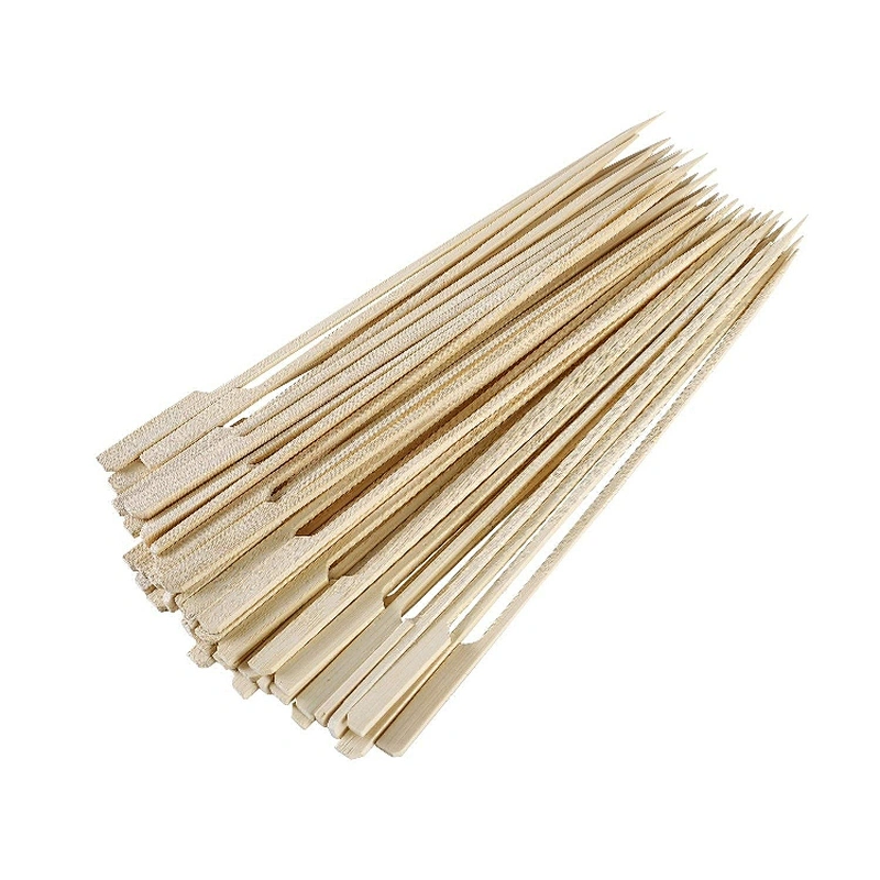 Union Source Eco-friendly High Quality Flat wooden thin Bamboo Skewers sticks