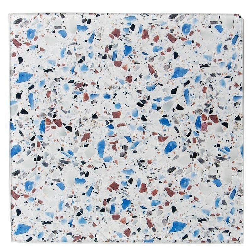 Union Source Kitchen square black marble printing tempered glass serving chopping board