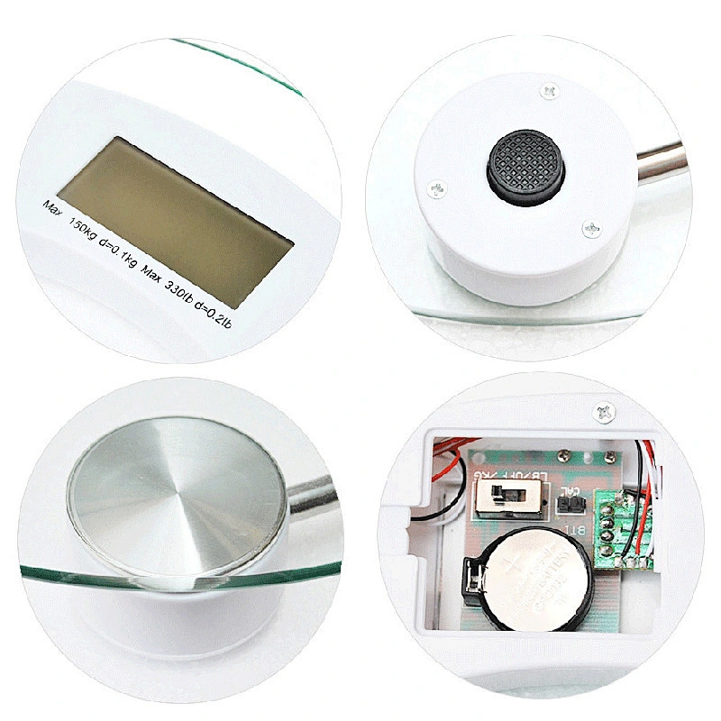 cheap high quality multifunction household wireless square tempered glass body fat bathroom scales