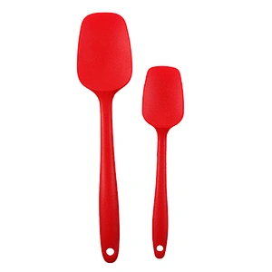 Heat Resistant Non-Stick Baking Utensils Silicone Spatula Set with Strong Stainless Steel Core
