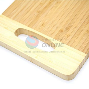 Multipurpose household square kitchen wooden chopping board bamboo cutting board With Oval Hole