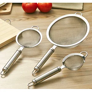 Unionsource Kitchenware Utensil 3PCS Fine Stainless Steel Mesh Strainer