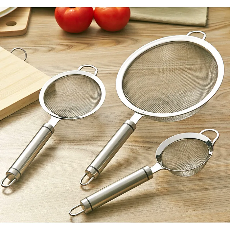 Unionsource Kitchenware Utensil 3PCS Fine Stainless Steel Mesh Strainer