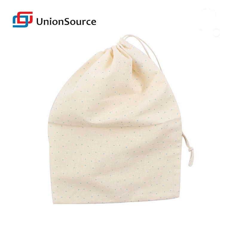 Kitchen accessary tool gadgets cotton cloth drawstring reusable sandwich storage packaging bag