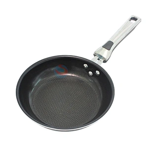Cheap 6 Sizes European Style Portable Aluminium Frying Pan Non Stick Wok Pan With Handle