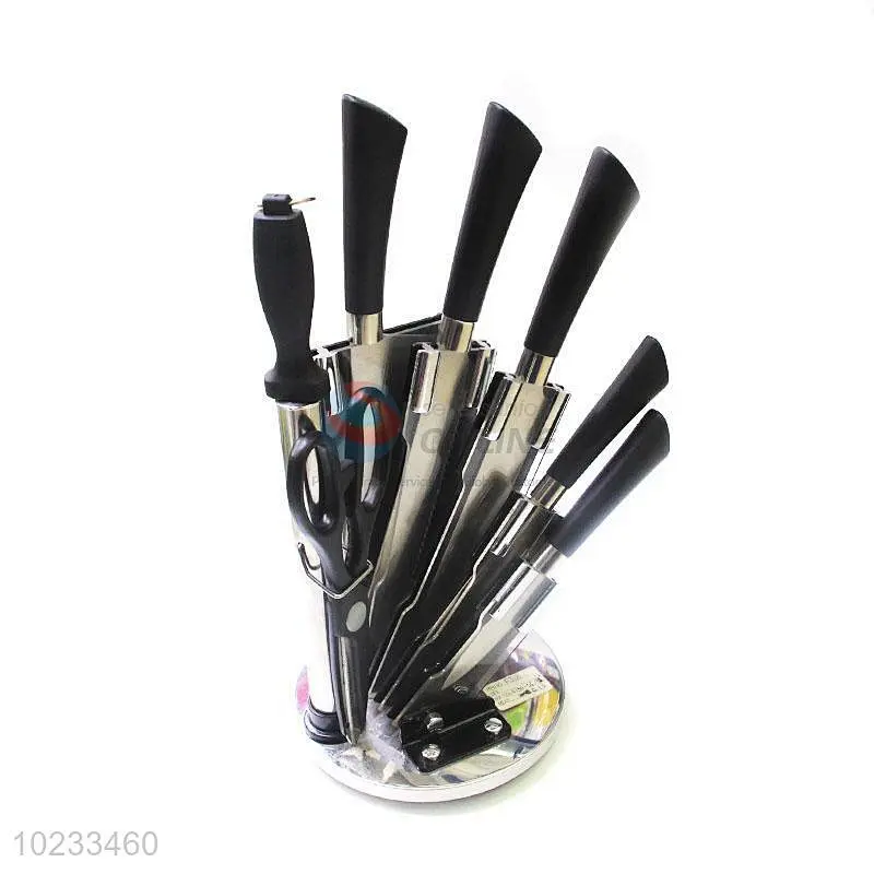 ECO-Friendly cheap safe comfortable kitchen utensils Stainless Steel kitchen scissors butcher knife set