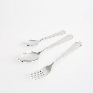 Factory Direct Sales cheap modern stainless steel fork spoon serving flatware set for Hotel Restaurant