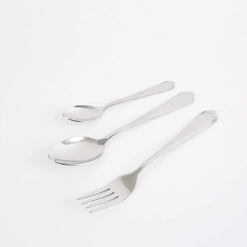 Factory Direct Sales cheap modern stainless steel fork spoon serving flatware set for Hotel Restaurant