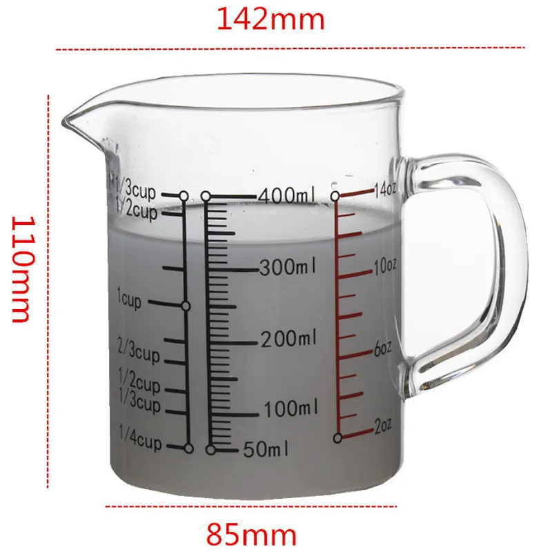 Union Source Transparent Function Of Measuring Glass Cups For Kitchen Cooking Baking