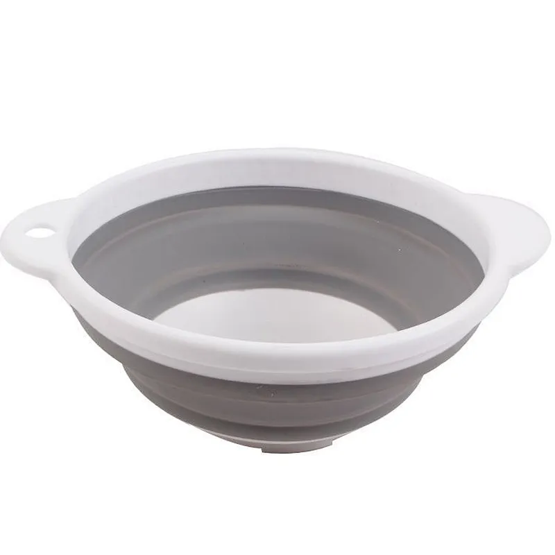Union Source camouflage fruit vegetable storage round plastic silicone foldable waterproof fishing bucket