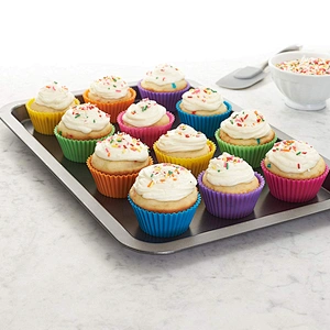 Union Source 12pcs Home made cup shape baking silicone cake mould