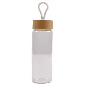 2020 Environmentally friendly 360ml  long service life  glass silicone handle cup