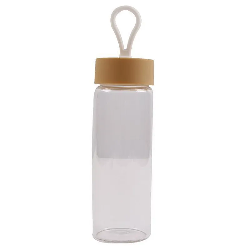 2020 Environmentally friendly 360ml  long service life  glass silicone handle cup
