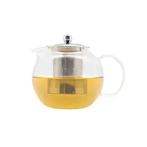 Sellers Union Hot selling promotional chinese transparent thermal glass kettle tea coffee pot teapot with handgrip