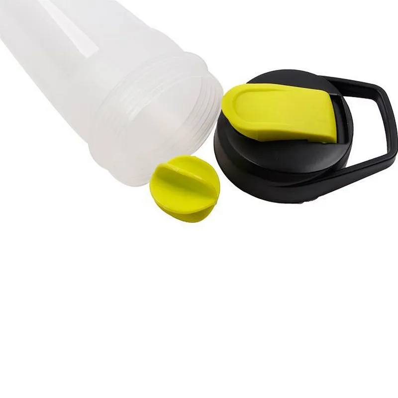 2020 High quality custom protein plastic portable drinking water gym bottle shaker with handle