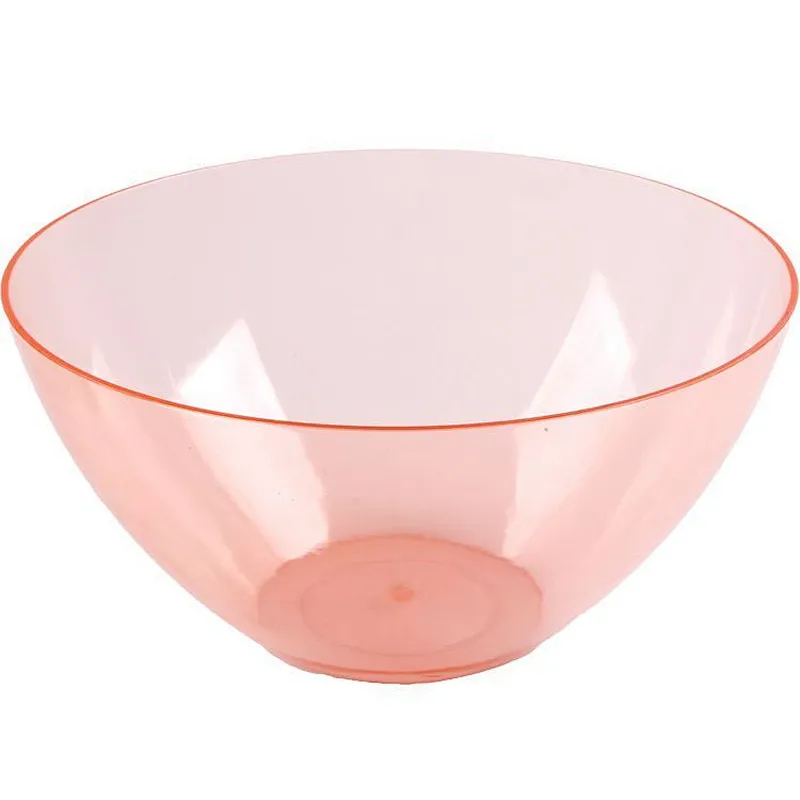 Union Source Decorative dessert serving fruit plastic transparent PS salad bowl
