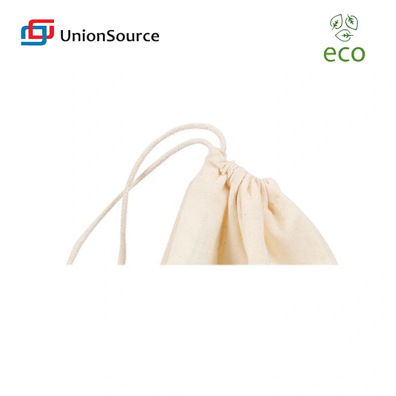 Eco friendly cotton cloth drawstring reusable sandwich storage packaging bag