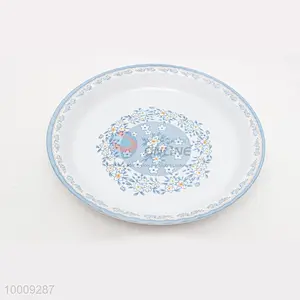 Manufacturer Direct Sale Blue And White Floral Printing Round Porcelain Plates Ceramic Serving Dishes